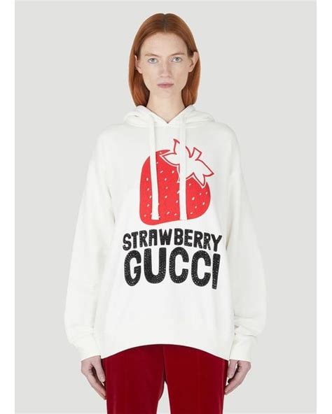 gucci strawberry sweatshirt|Gucci sweatshirt for women.